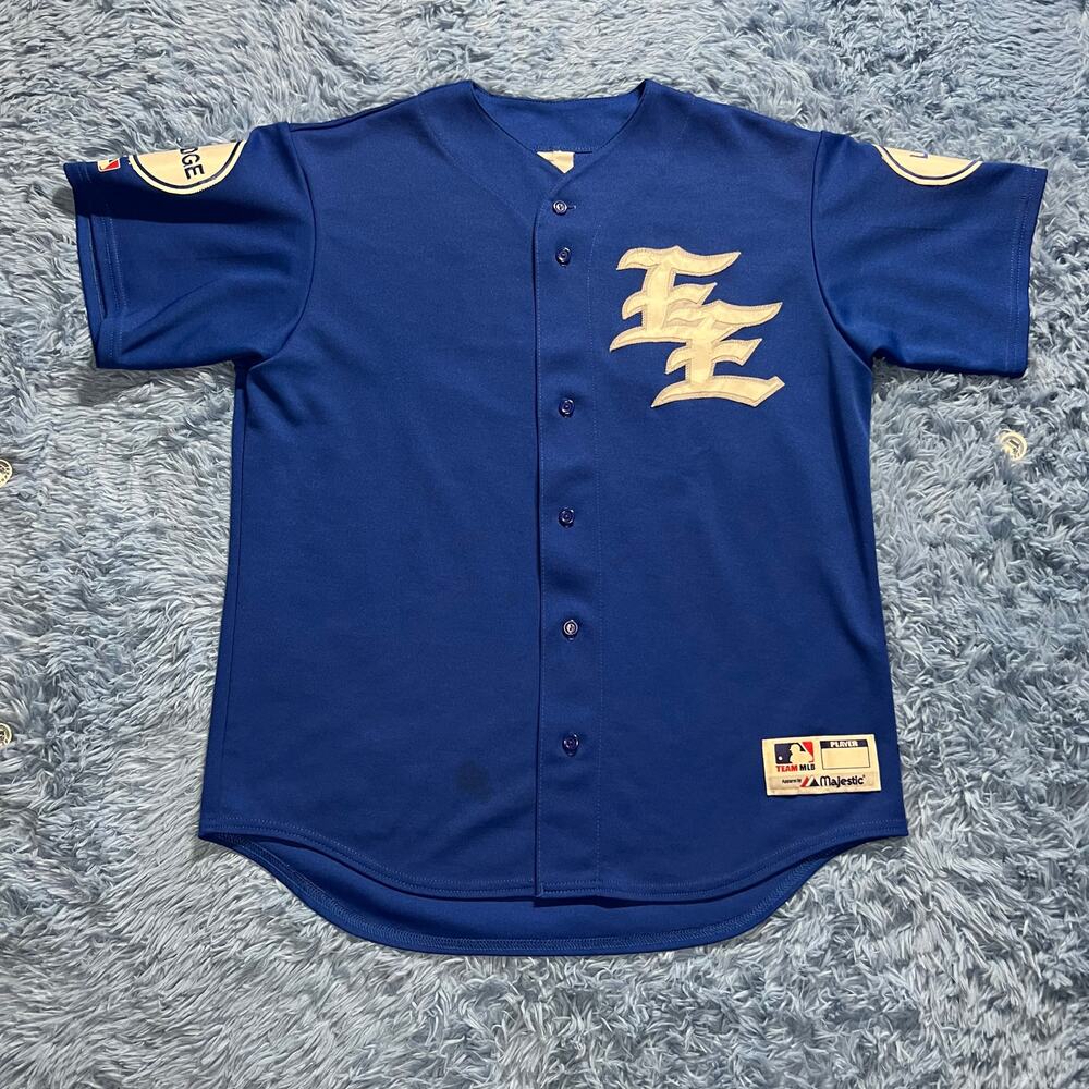 MLB Stitched Baseball Jersey Size Large Mens Blue Level One Titledge Retro Y2K